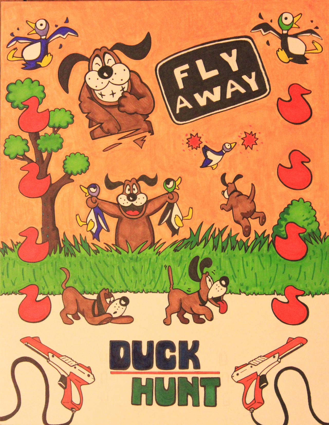 Duck Hunt Fly Away Background