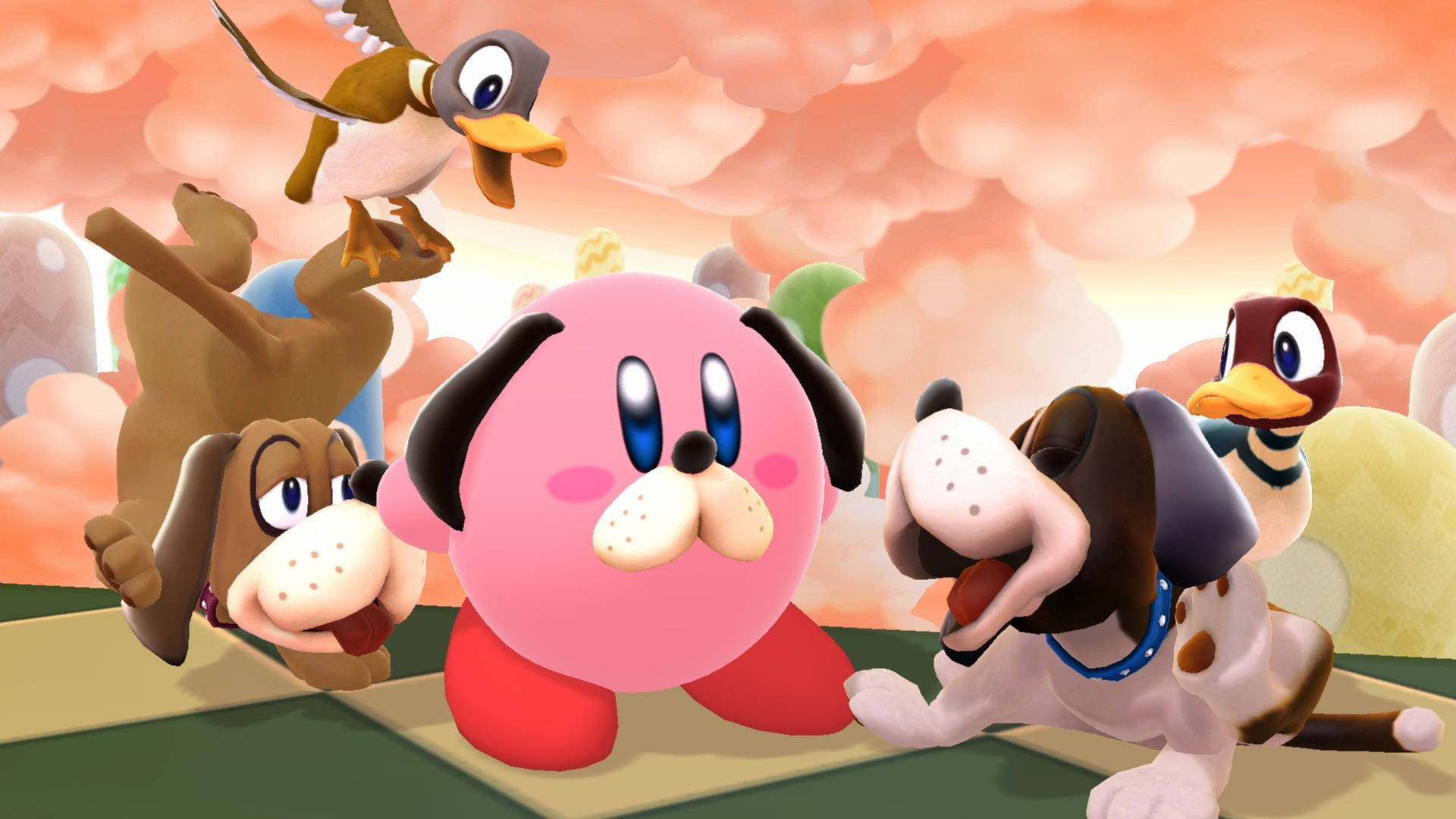 Duck Hunt Kirby Background