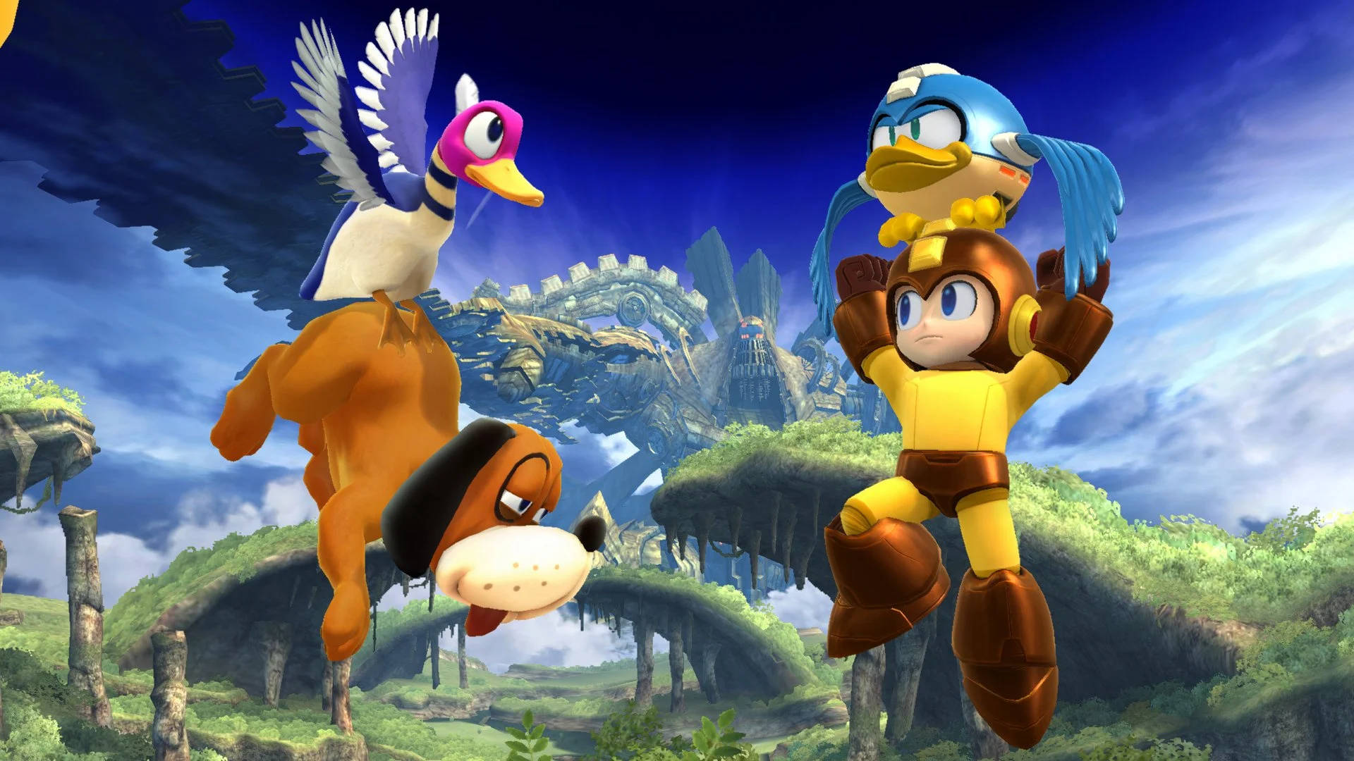 Duck Hunt Mega Man Background