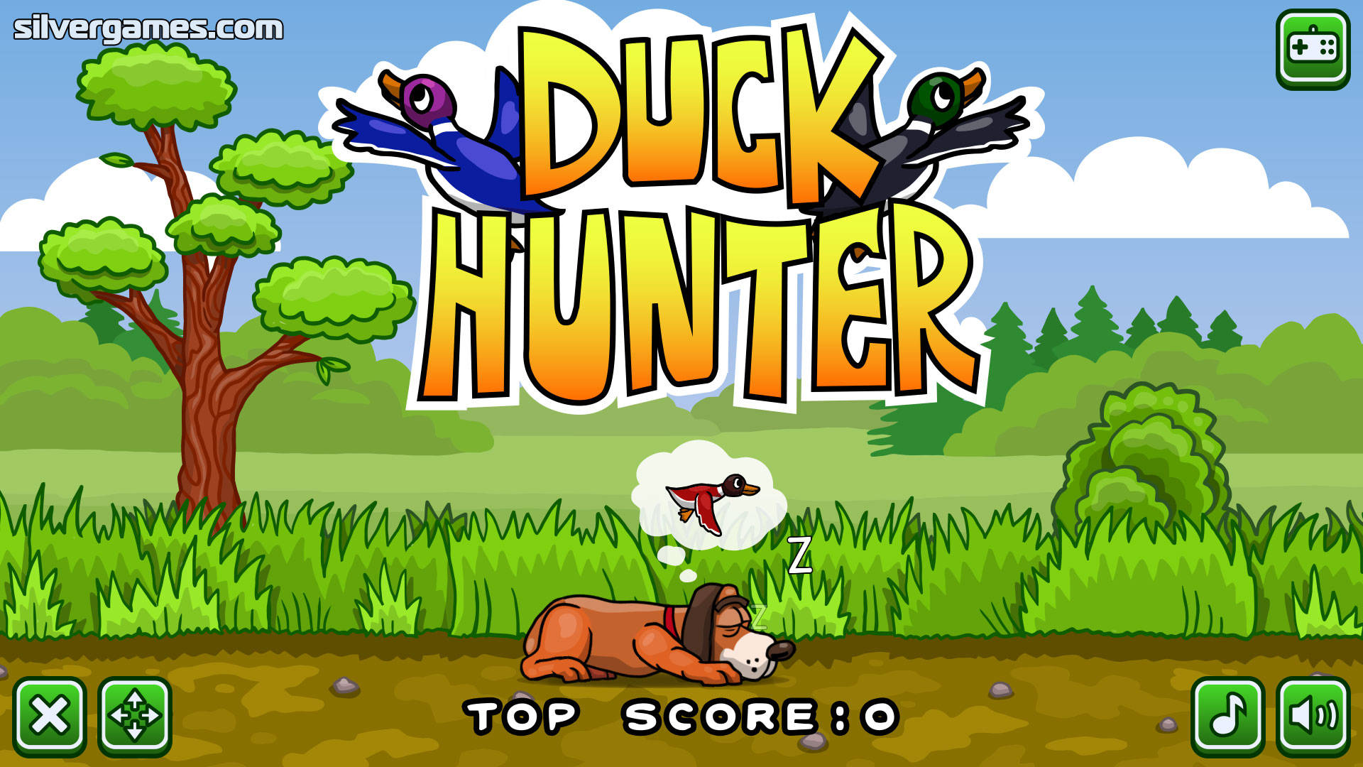 Duck Hunt Video Game Background