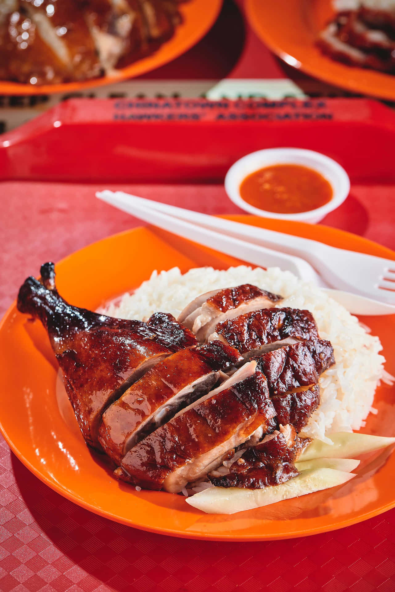 Duck Rice At Chinatown Complex Food Centre Background