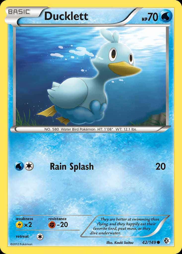Ducklett With Rain Splash Ability Background