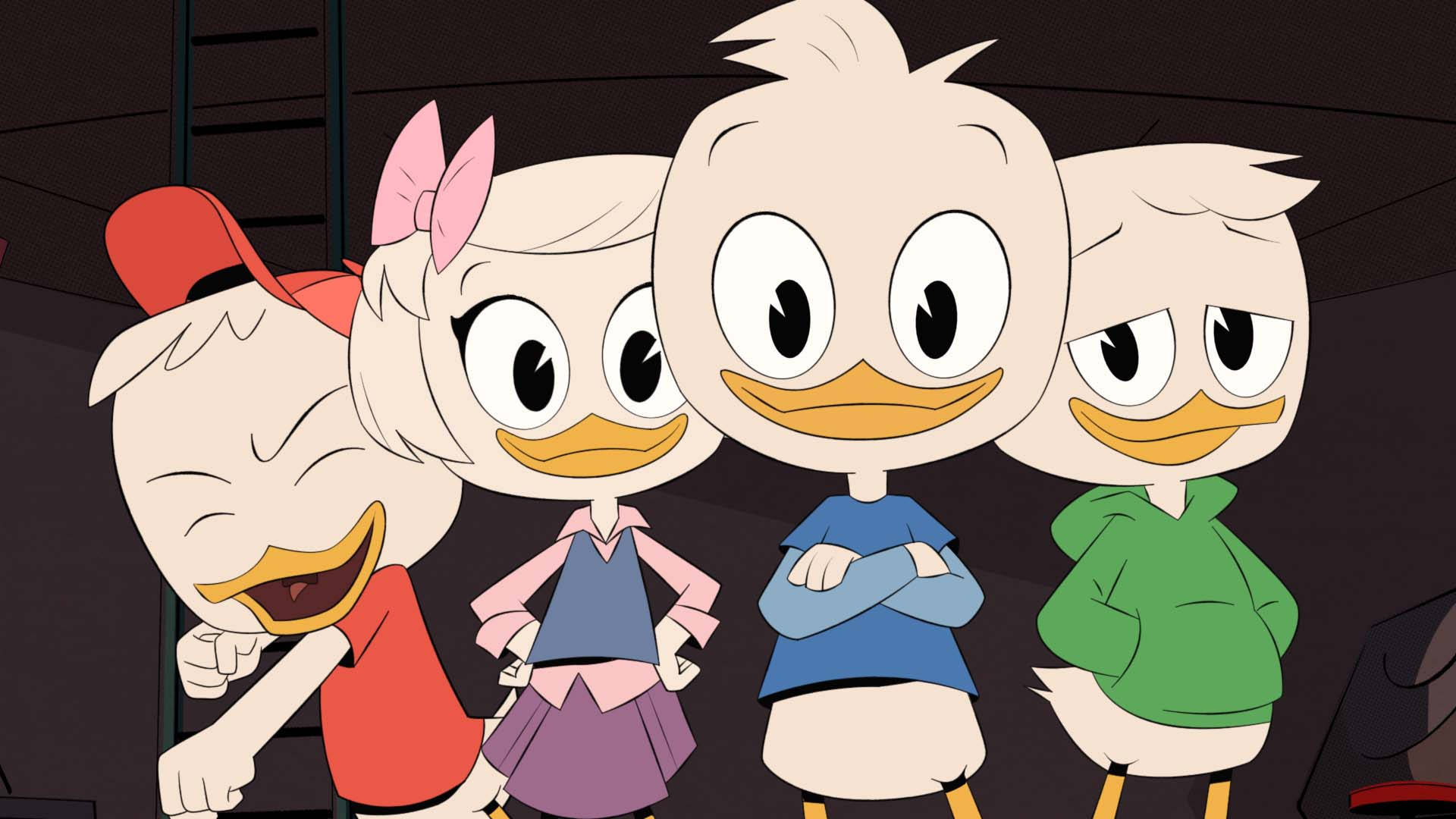 Ducktales Boys With Webby Background