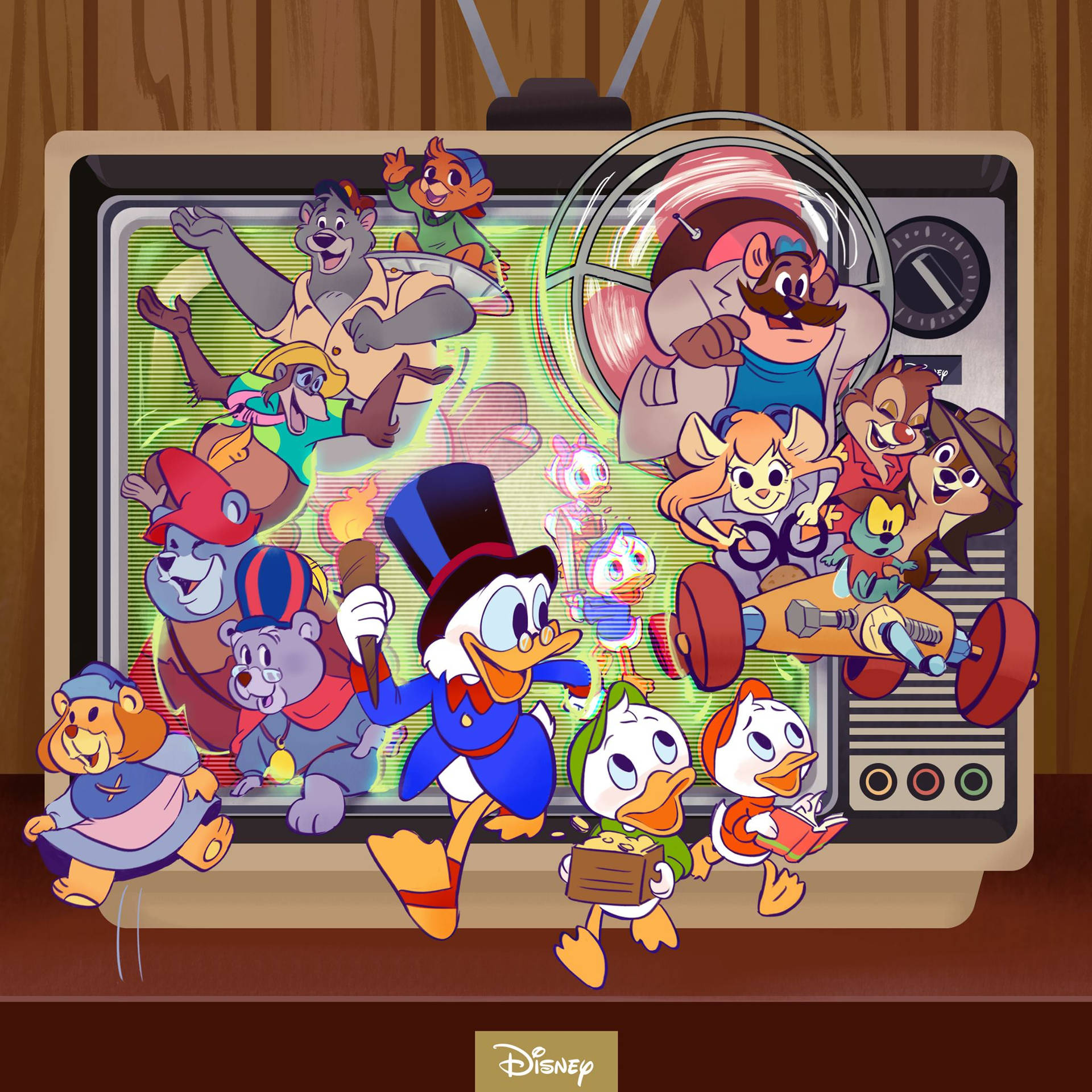 Ducktales On Disney Afternoon Background