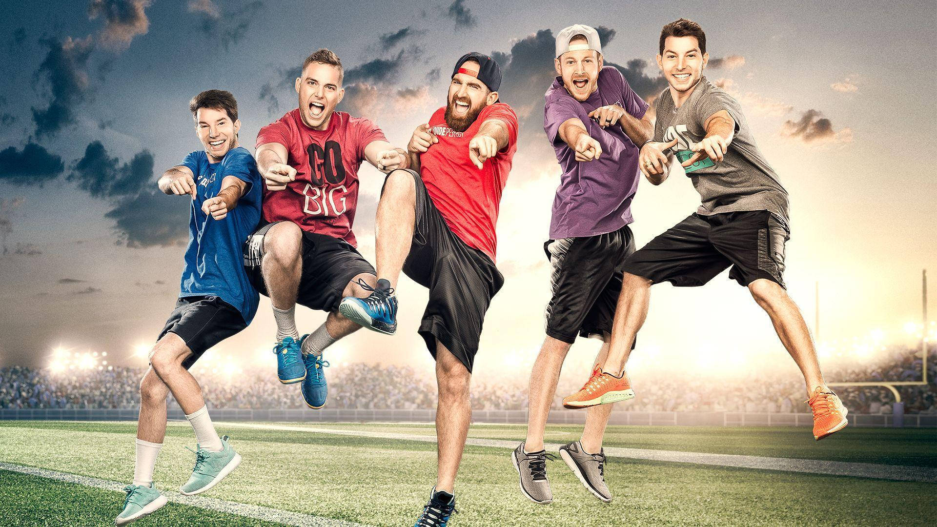 Dude Perfect Playing Soccer Background