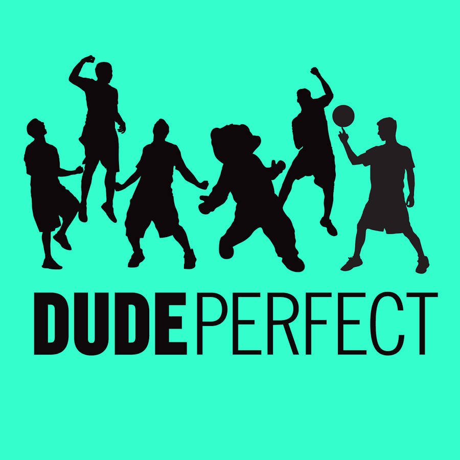 Dude Perfect Silhouettes Green Background Background