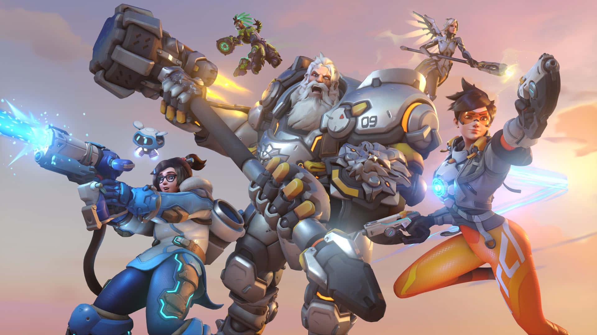 Duelists Joined In A Fierce Showdown In The World Of Overwatch Background