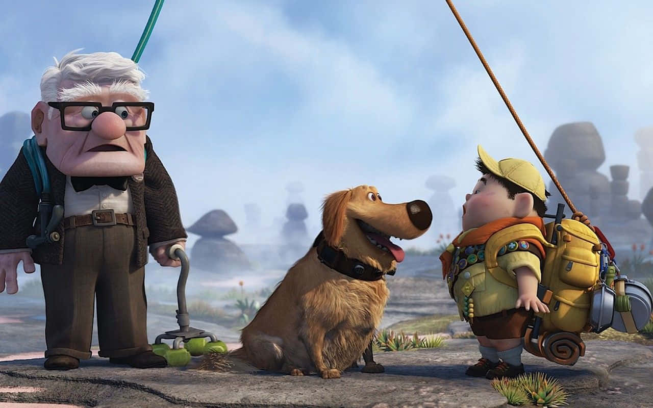 Dug Looking At Russel In Disney Pixar's Up Movie Background