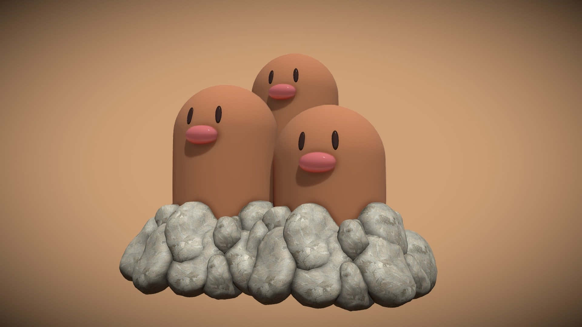 Dugtrio 3d Art