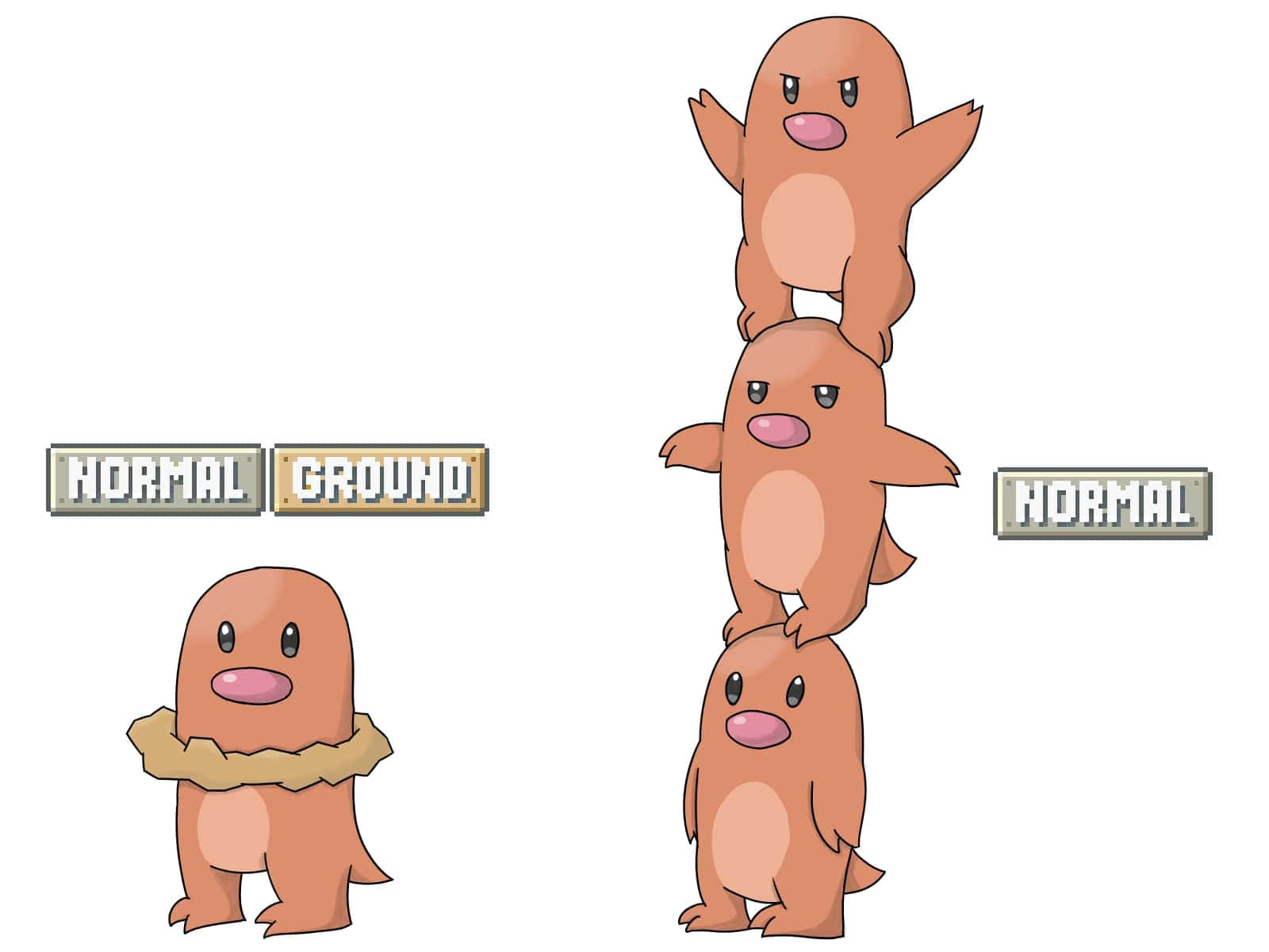 Dugtrio And Diglett Art