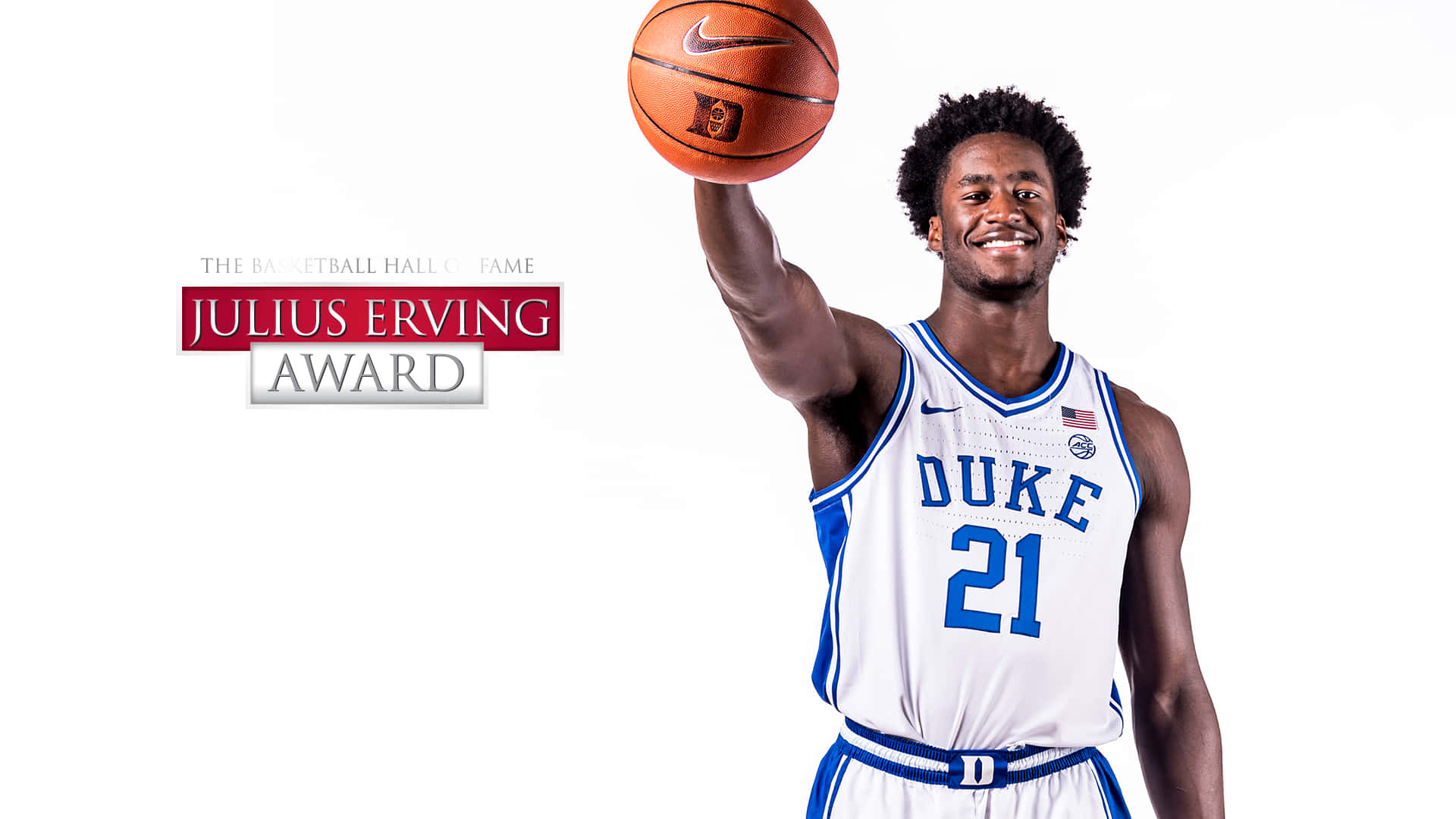 Duke Aj Griffin To The Basketball Wall Of Fame Julius Erving Award Background