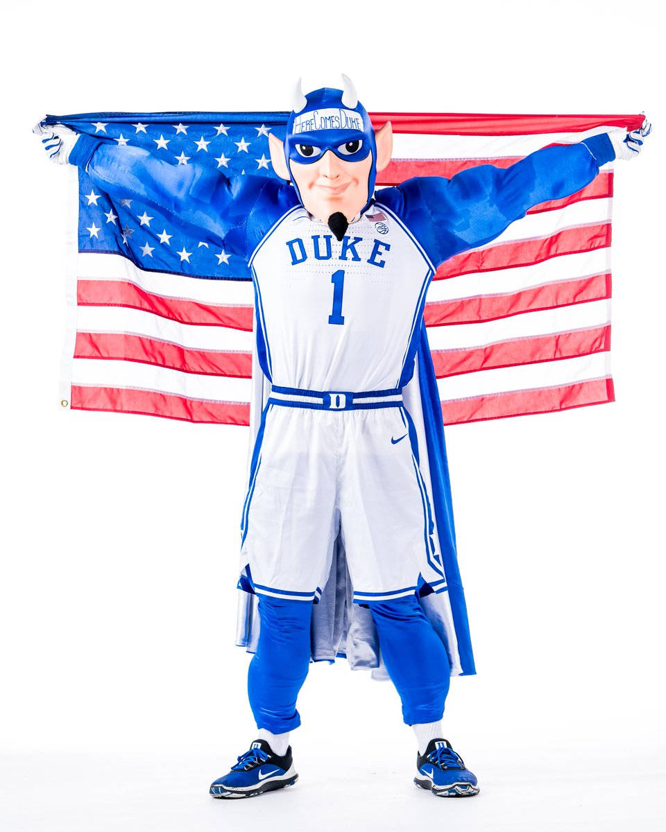 Duke Blue Devils Mascot & Flag