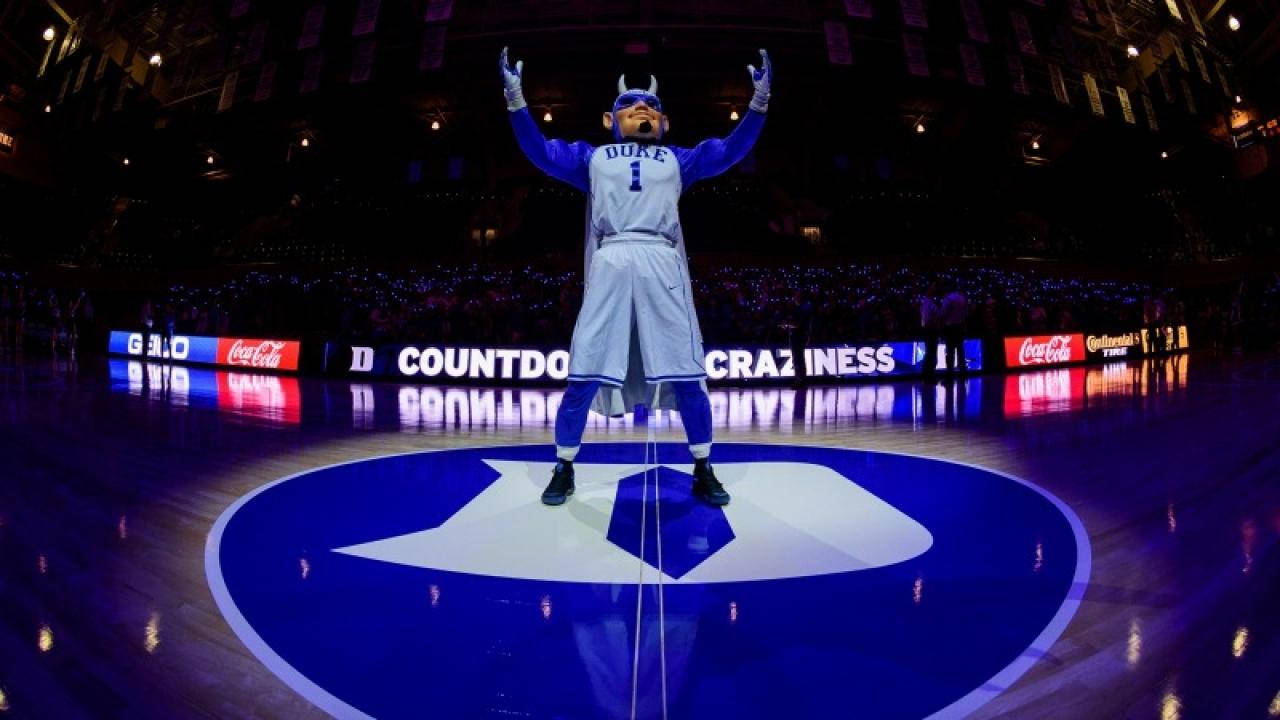 Duke Blue Devils Mascot Performance Background