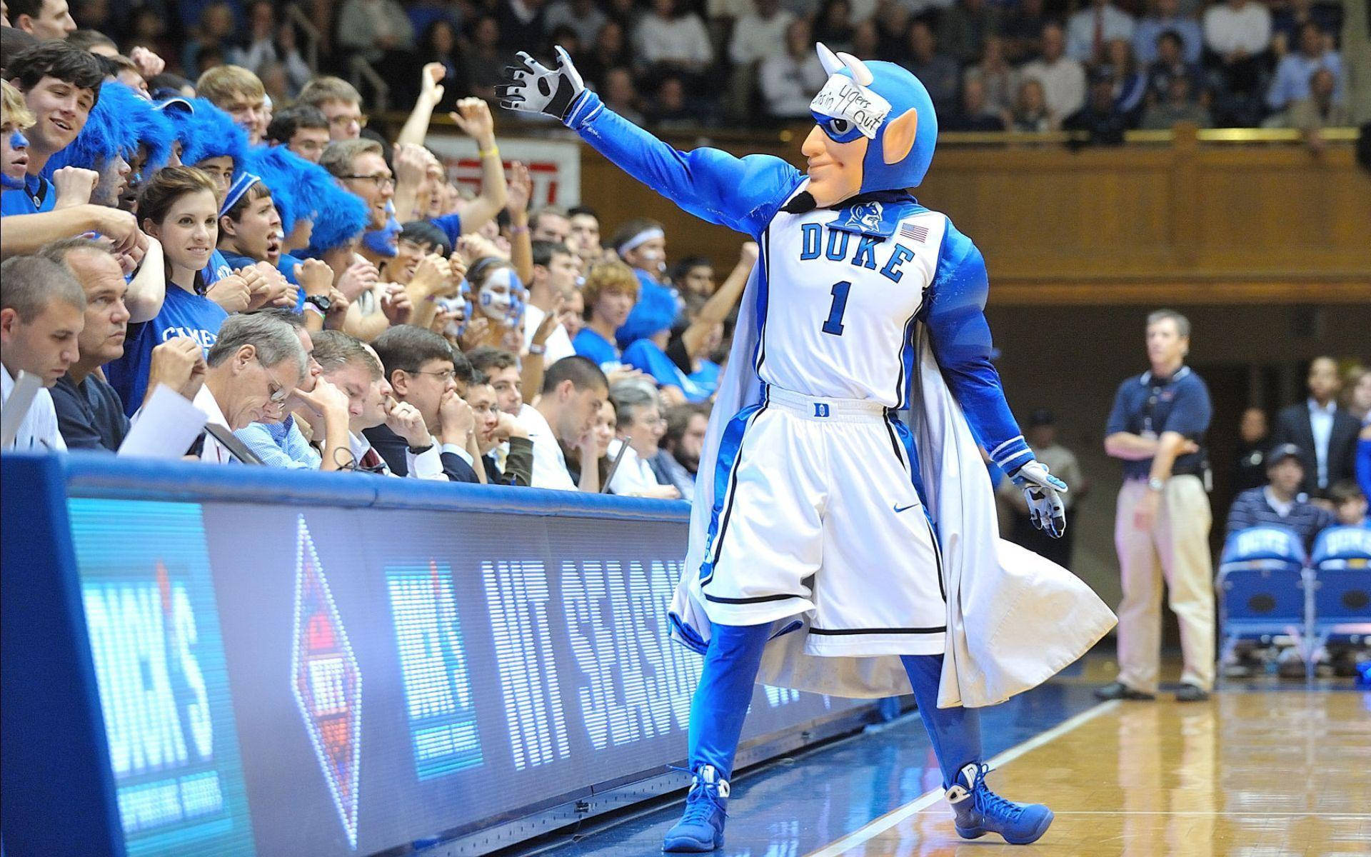 Duke Blue Devils Mascot Shot Background