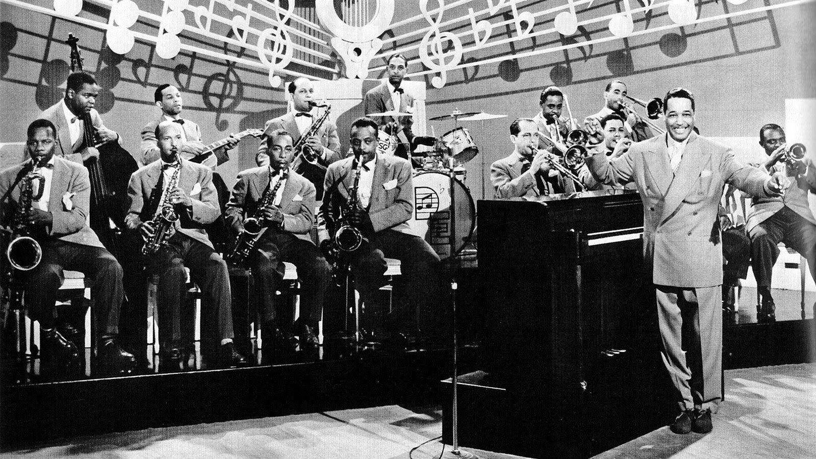 Duke Ellington Directing His Renowned Orchestra