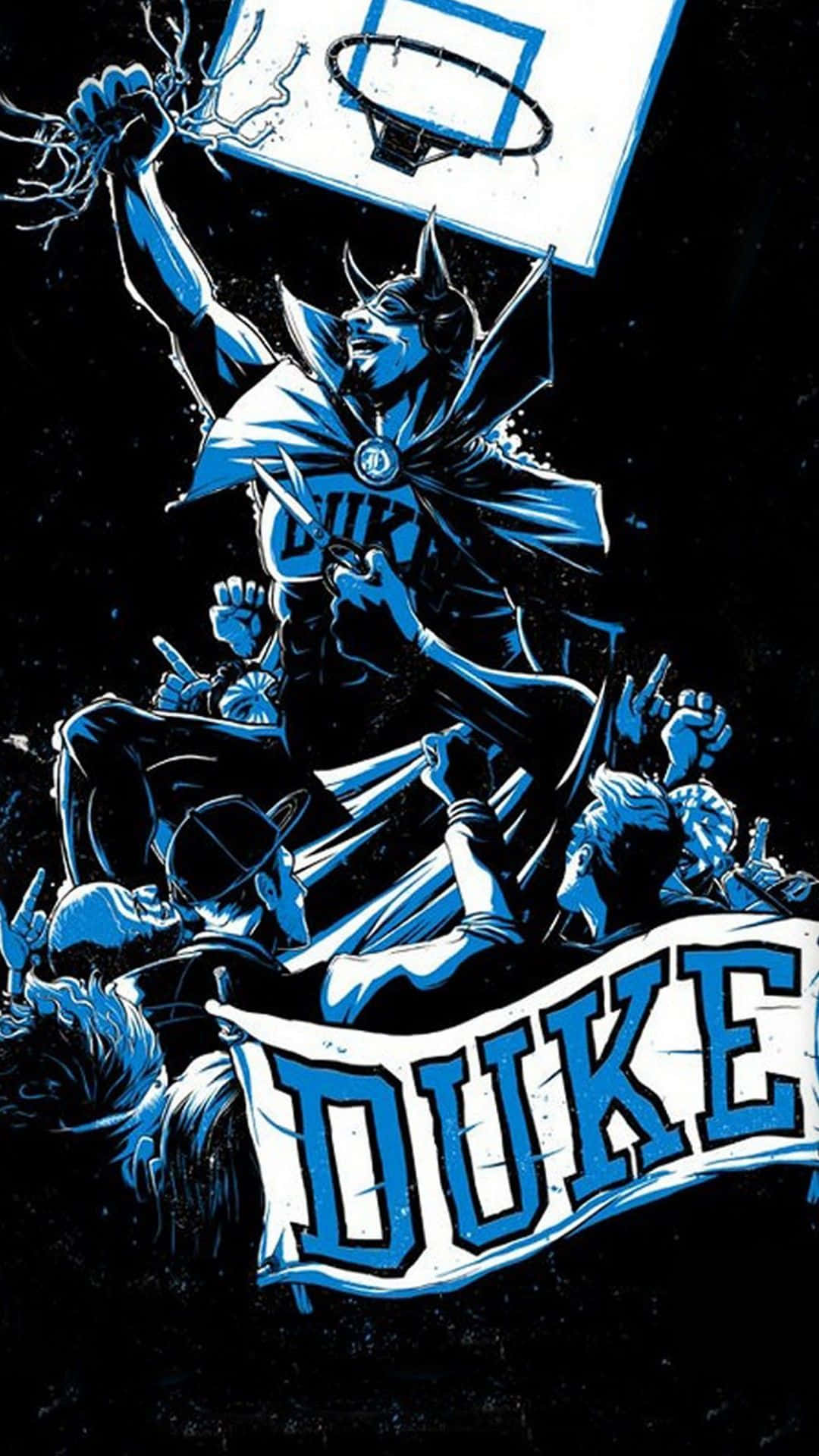 Duke University Blue Basketball Art