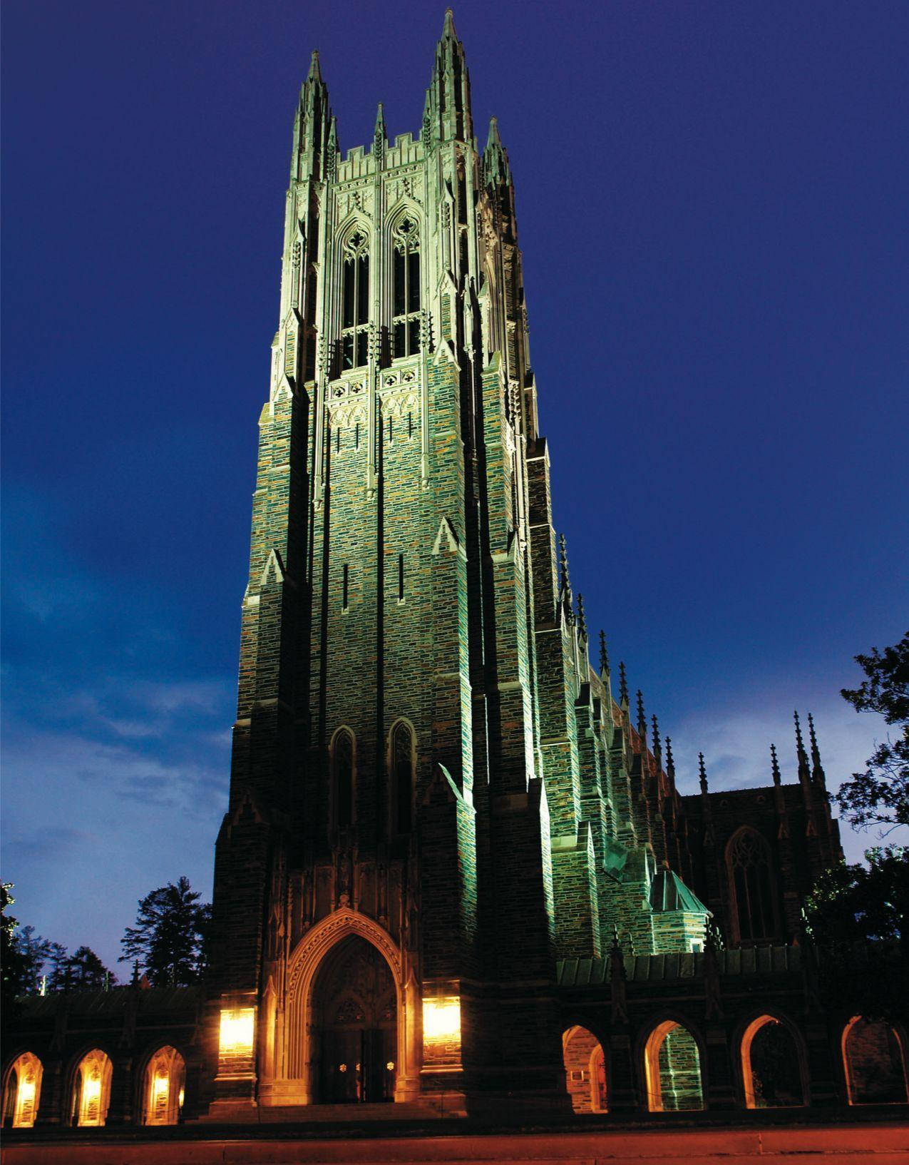 Duke University Chapel At Night