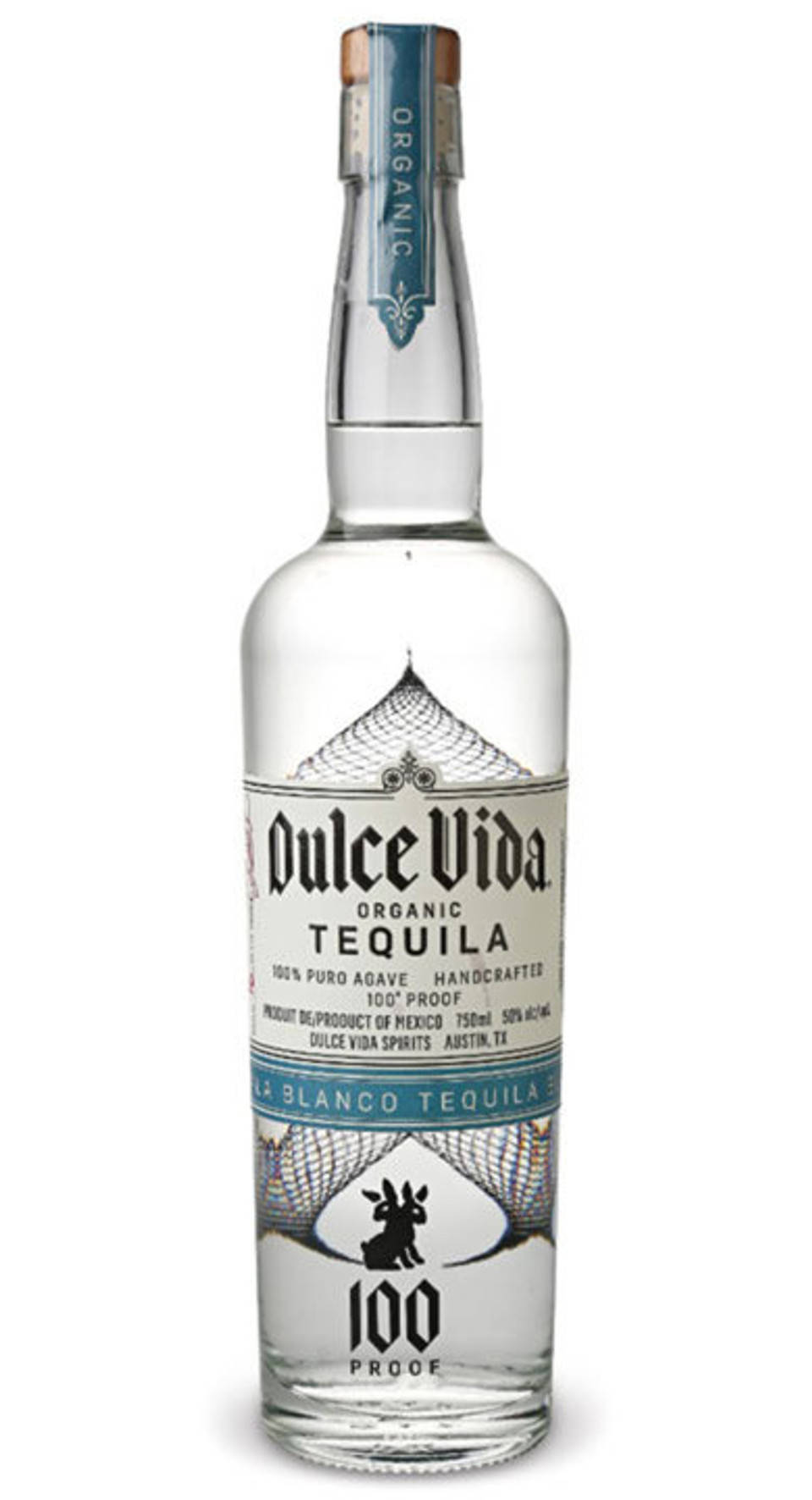 Dulce Vida Blanco Tequila Bottle Transparent Background