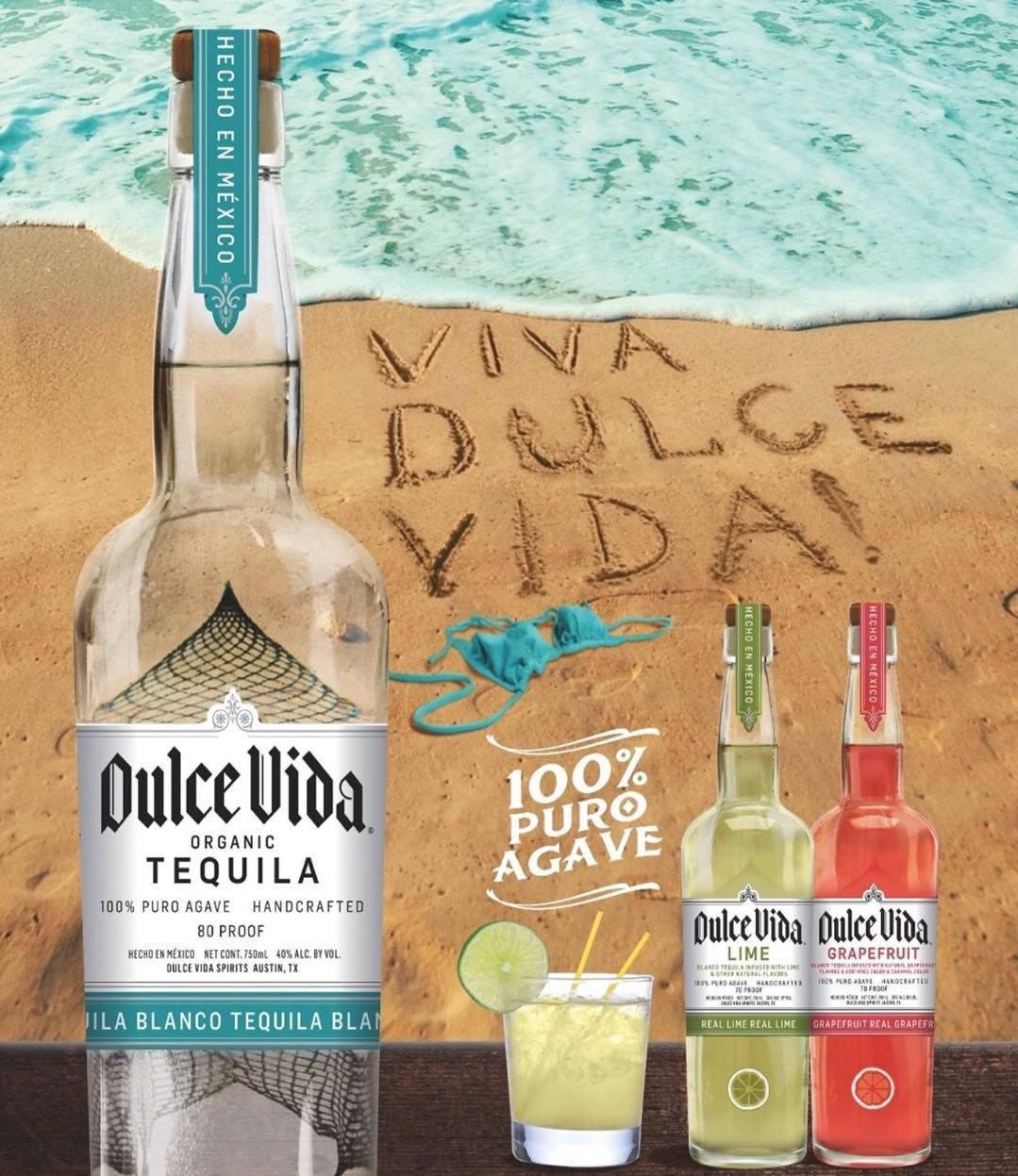 Dulce Vida Organic Blanco Tequila Background