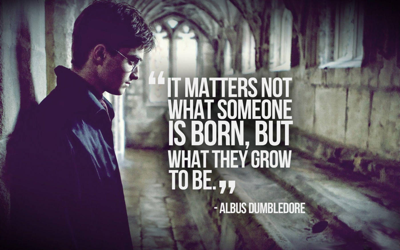 Dumbledore Quote With Harry Potter Ipad Background