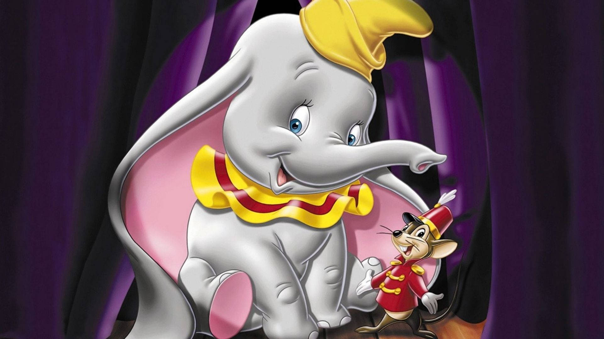 Dumbo And Timothy In Spotlight Background
