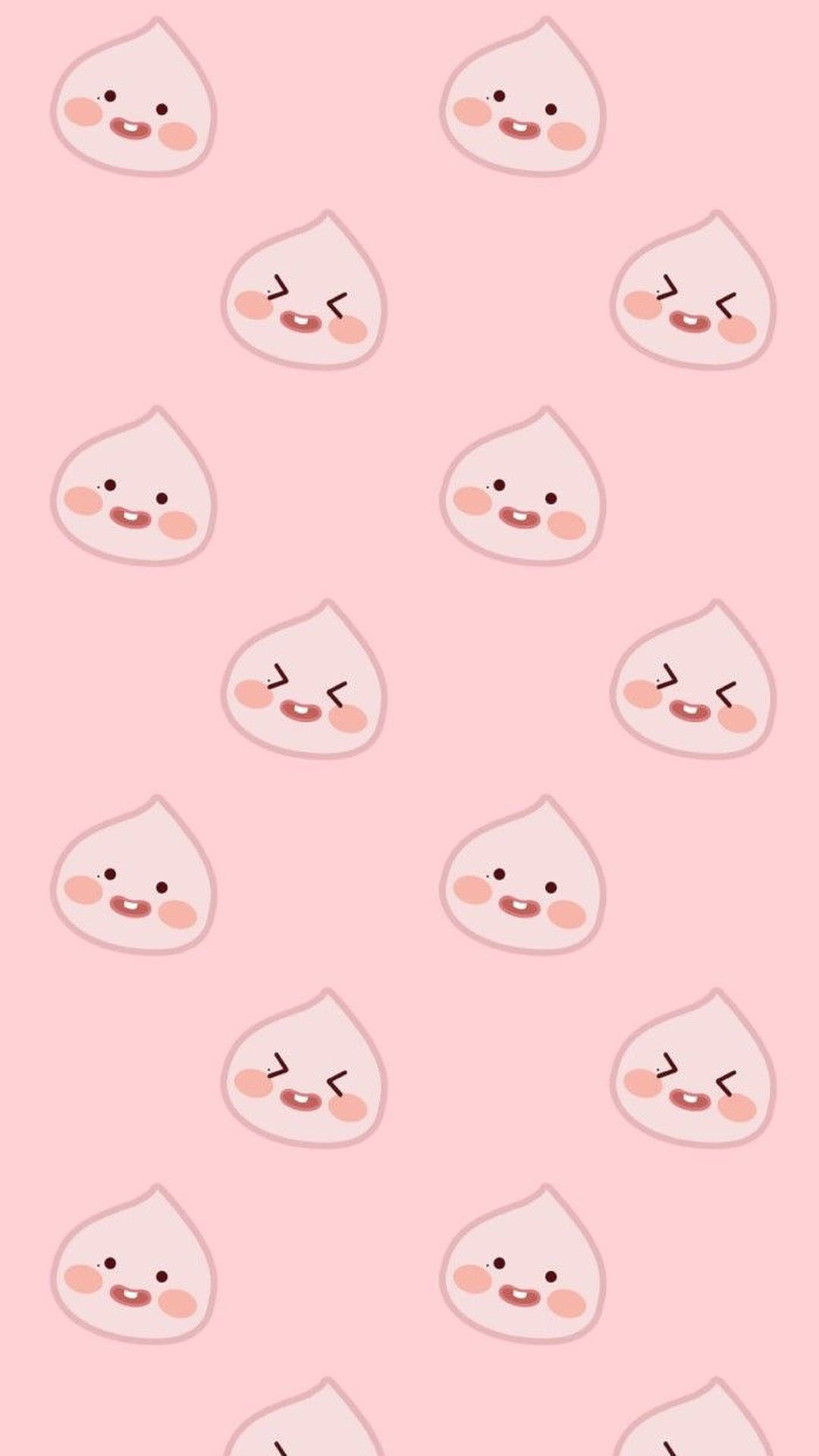 Dumplings Pattern Pastel Pink Background