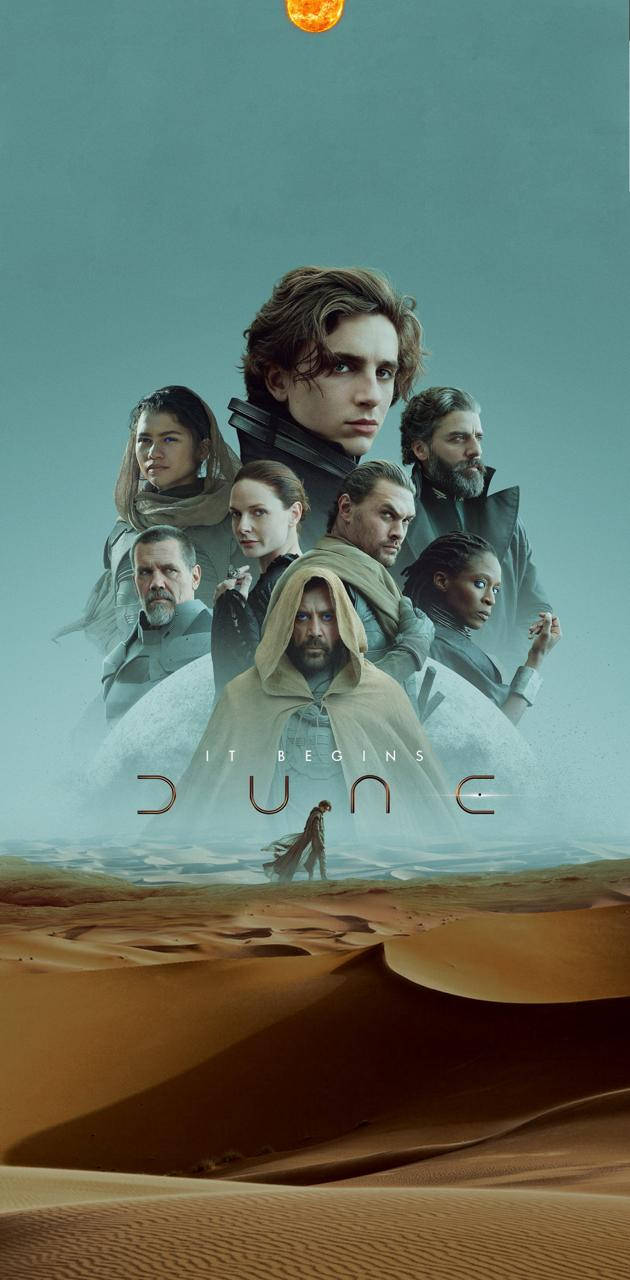 Dune 2021 Main Cast Movie Poster Background