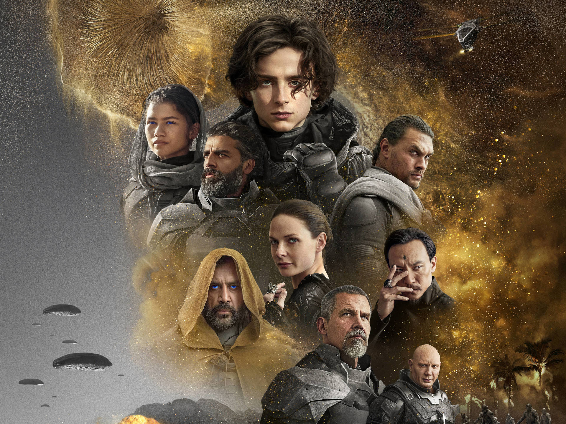 Dune 2021 Main Characters Poster Background