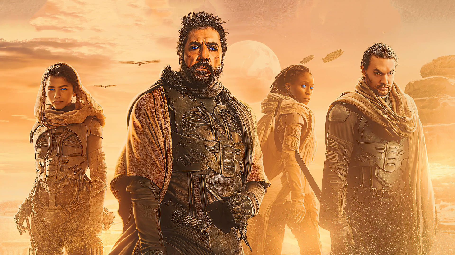 Dune Movie Casts Cover Background