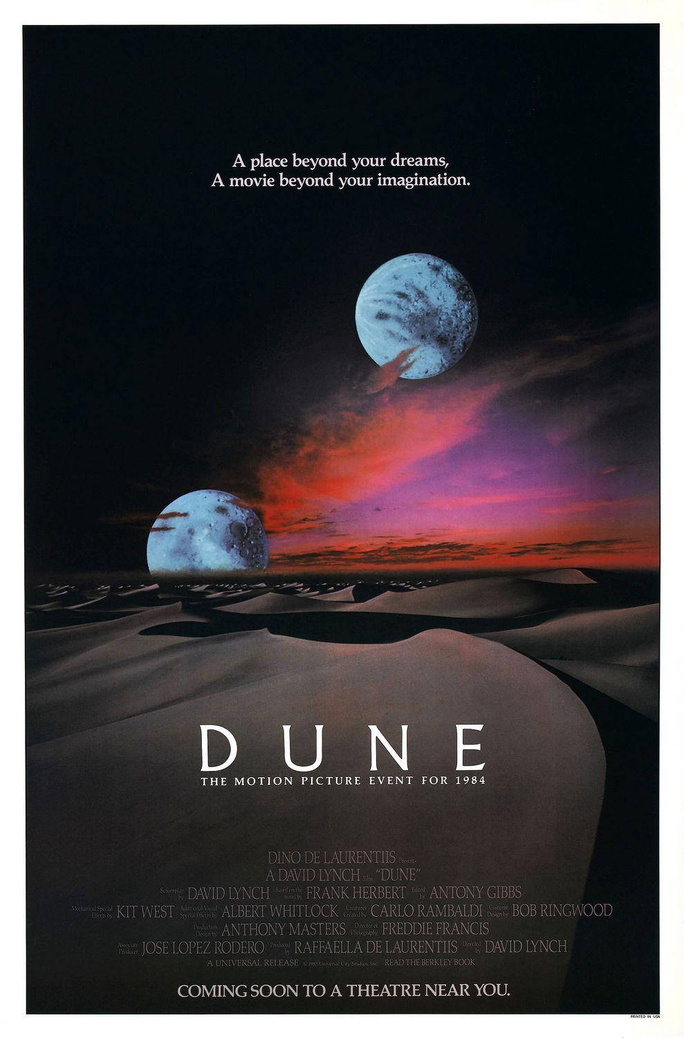 Dune Movie Cinema Promotional Poster Background