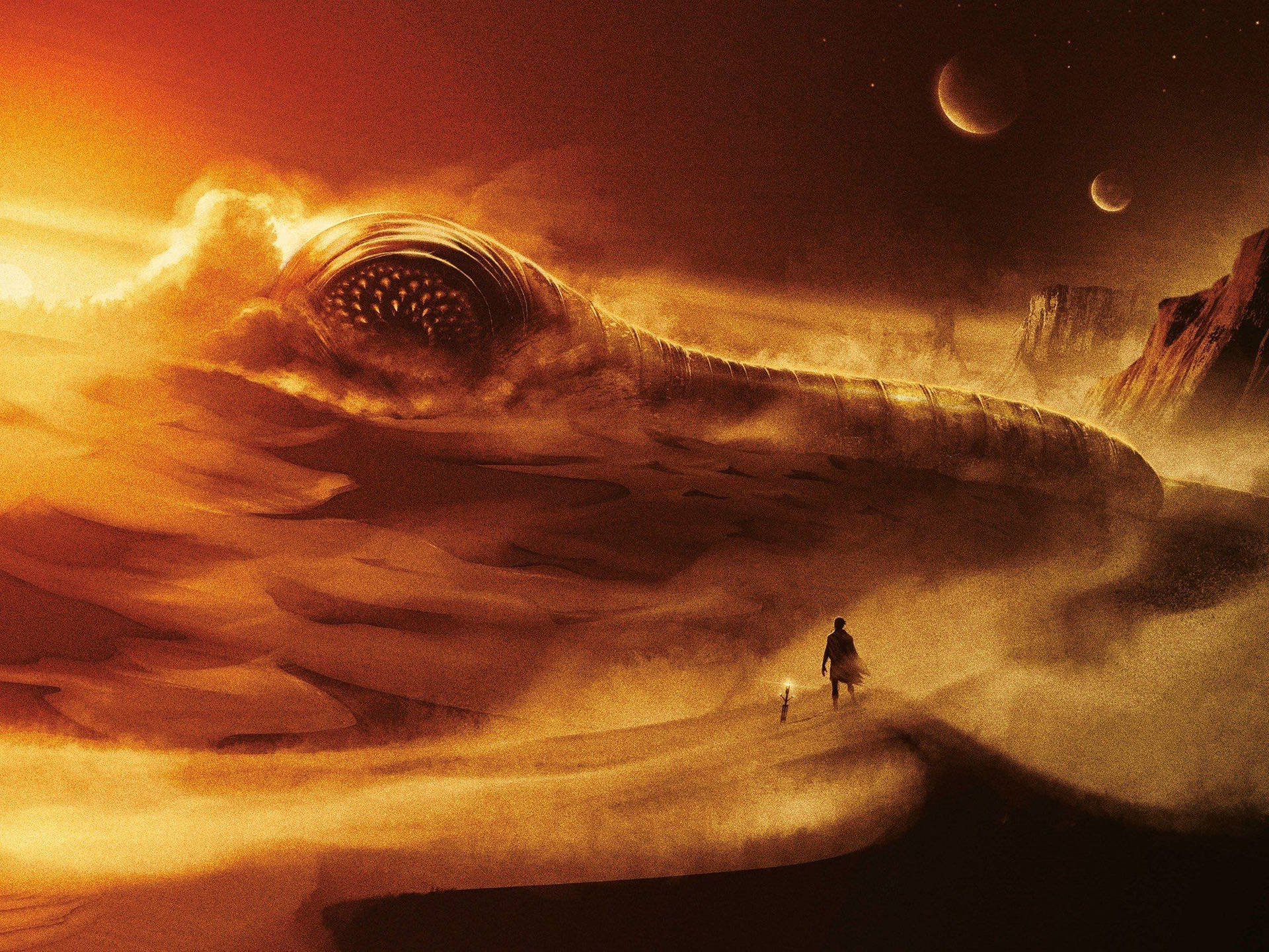 Dune Movie Desert Monster Background