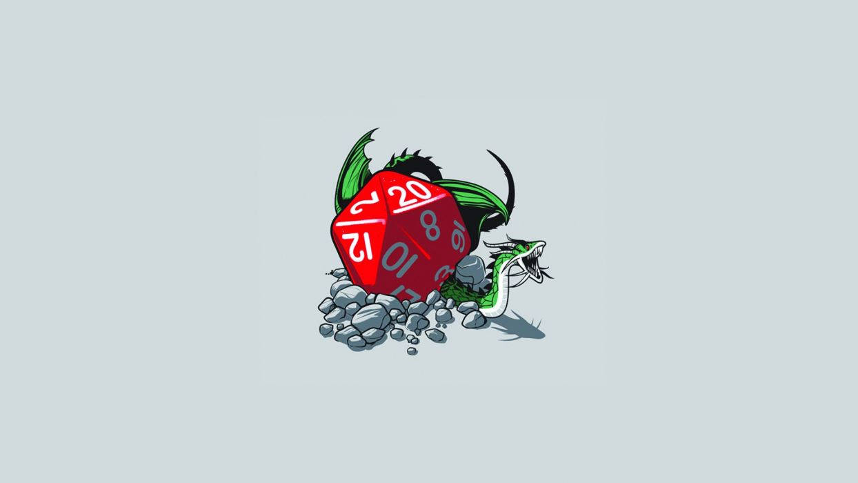 Dungeons And Dragons D20 Cute Baby Dragon Background