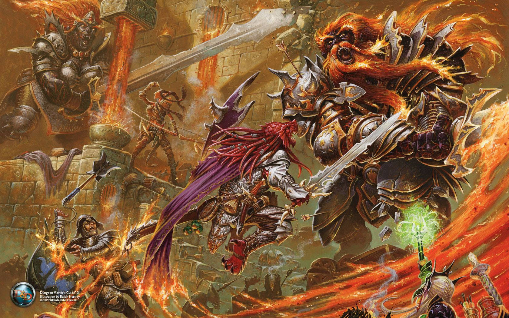 Dungeons And Dragons Fire Giants Battle Background