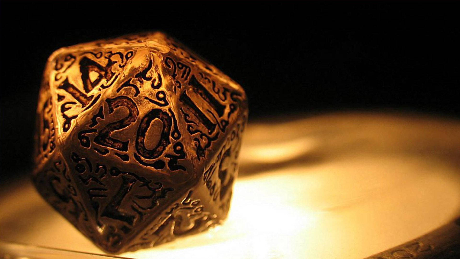 Dungeons And Dragons Golden Dice Background