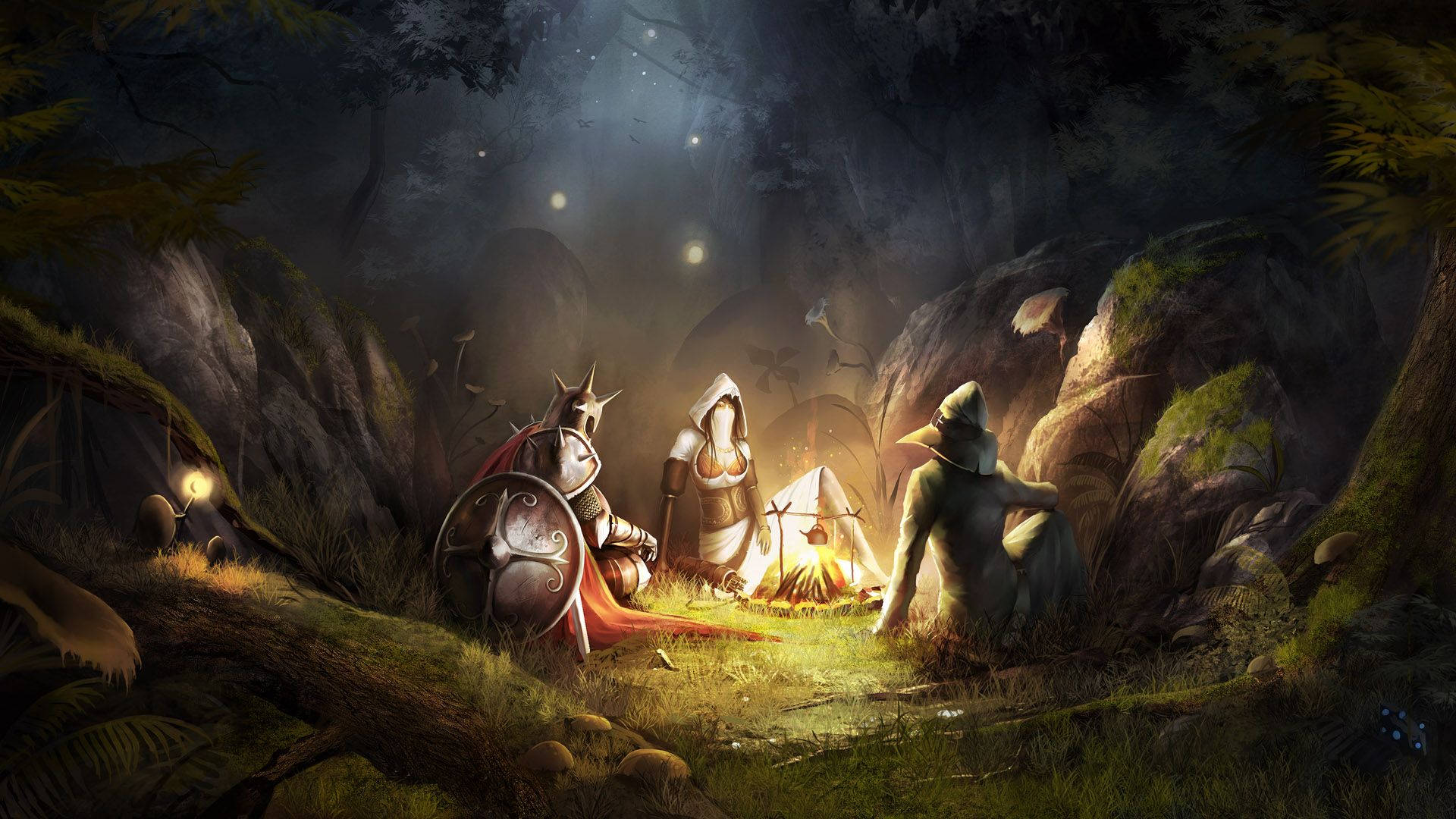 Dungeons And Dragons Heroes Camping Background