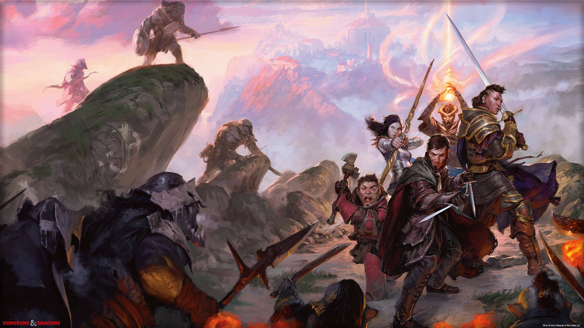 Dungeons And Dragons Warriors Vs Monsters Background