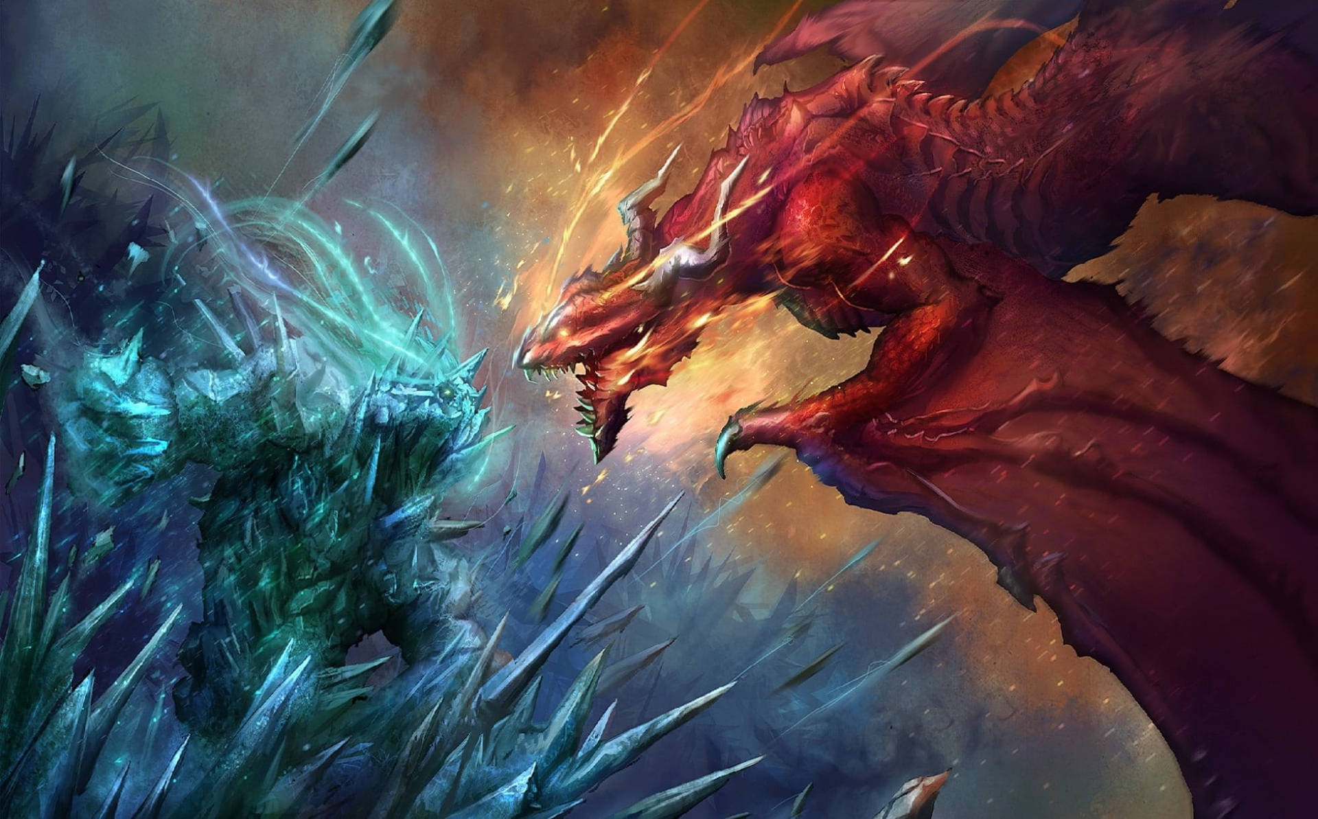 Dungeons Dragons Fire And Ice Background