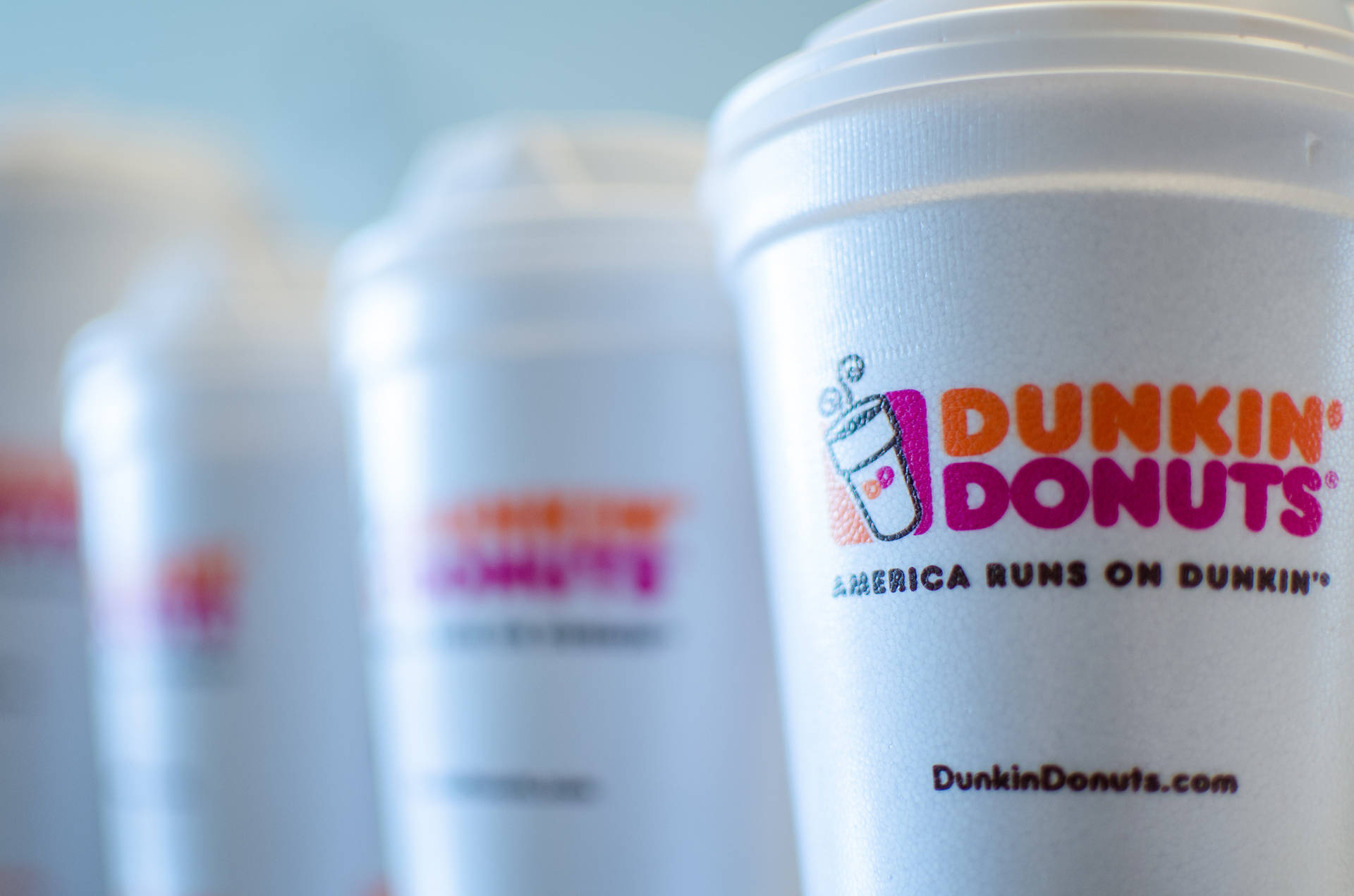 Dunkin Donuts White Cups Background
