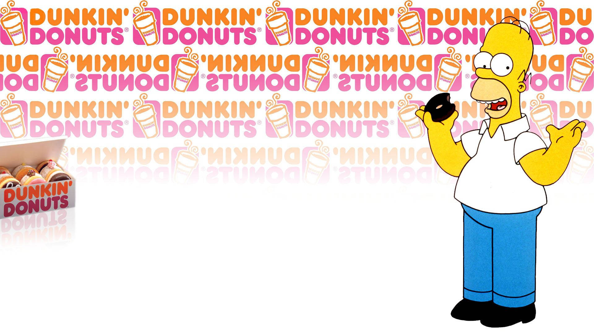 Dunkin Donuts With Homer Background