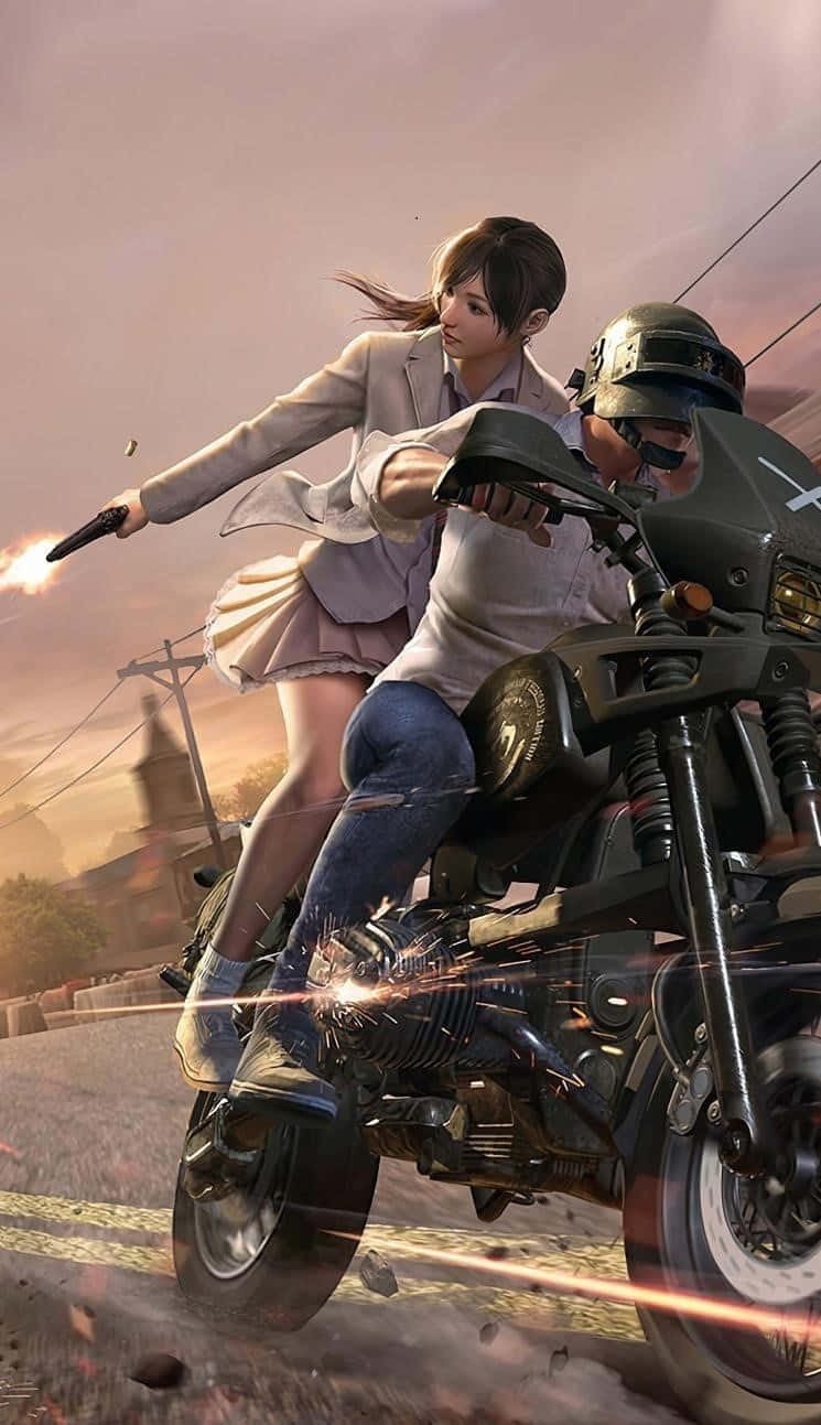 Duo On Motorcycle Pubg Iphone Background