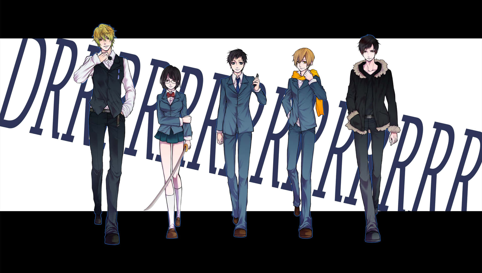 Durarara! Action-packed Anime Series Characters Wallpaper