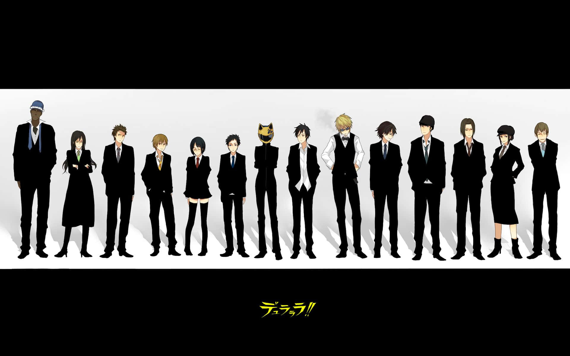 Durarara Anime Characters In Action Background