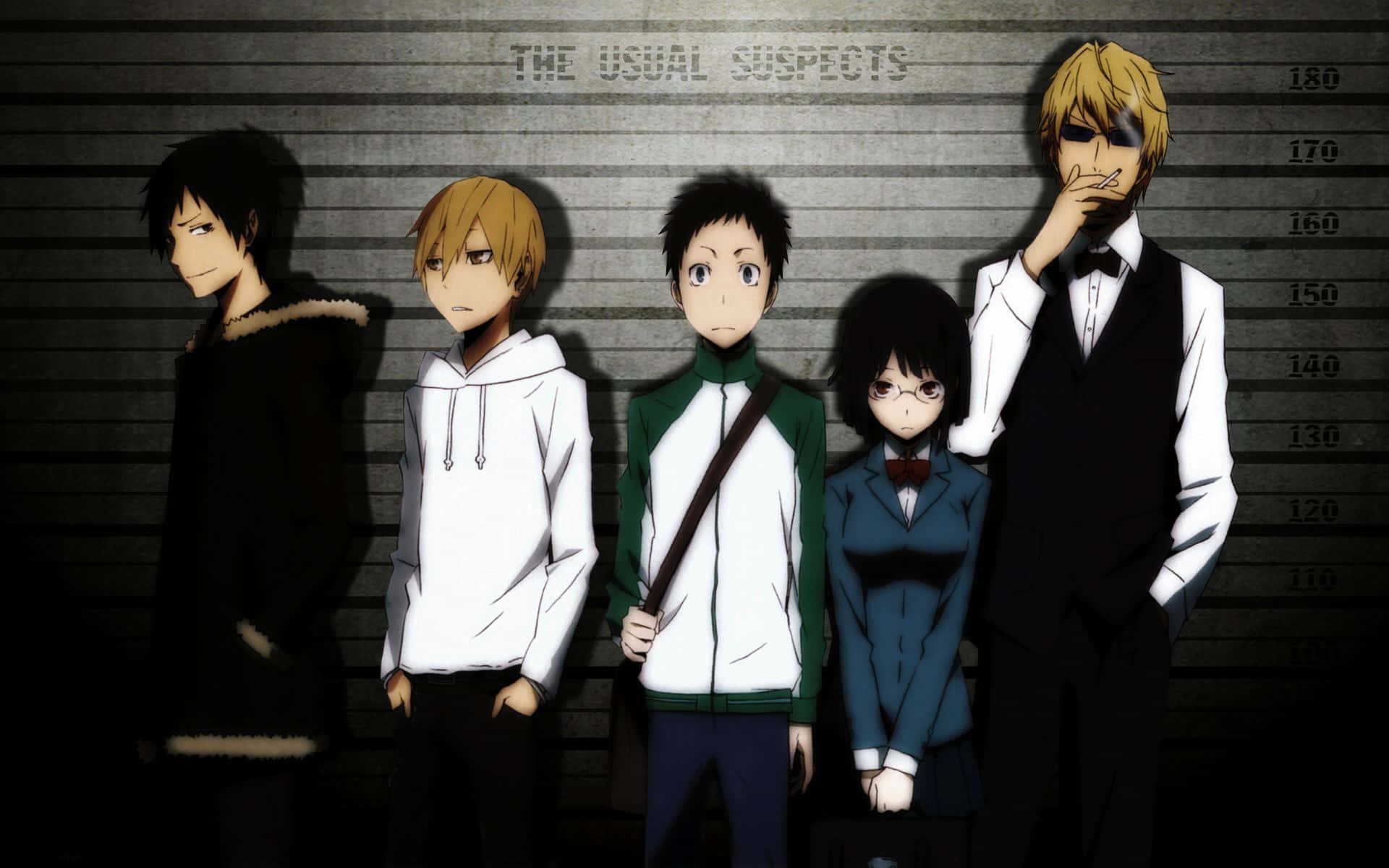 Durarara!! Characters Gathered In Ikebukuro Background