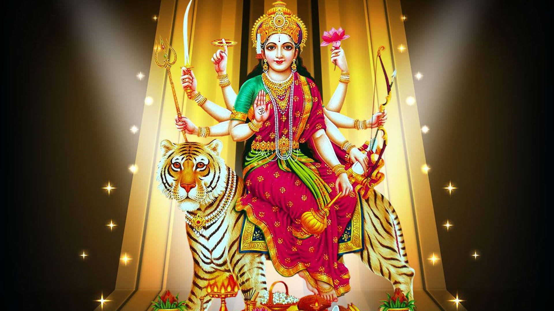 Durga Devi Mounting Her Tiger