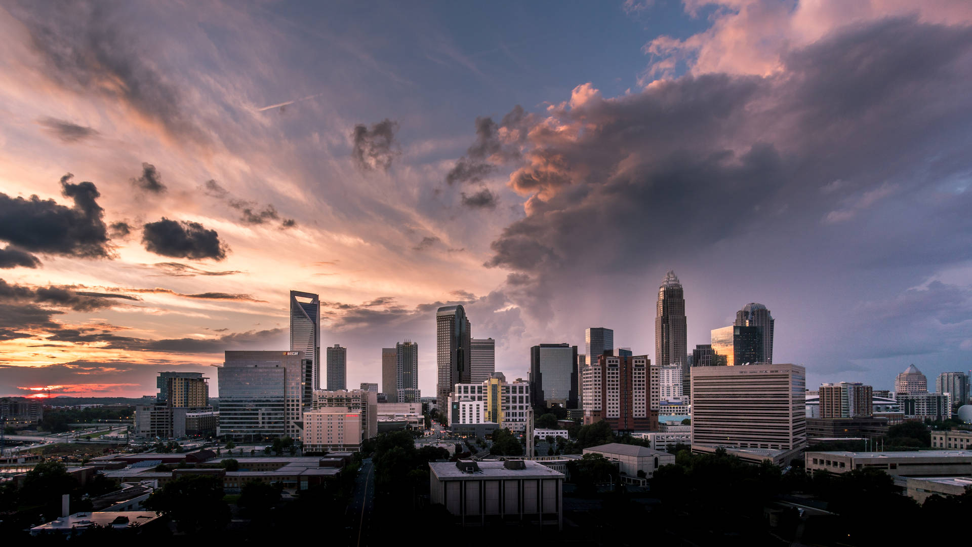 Durham's Skyline At Sunset