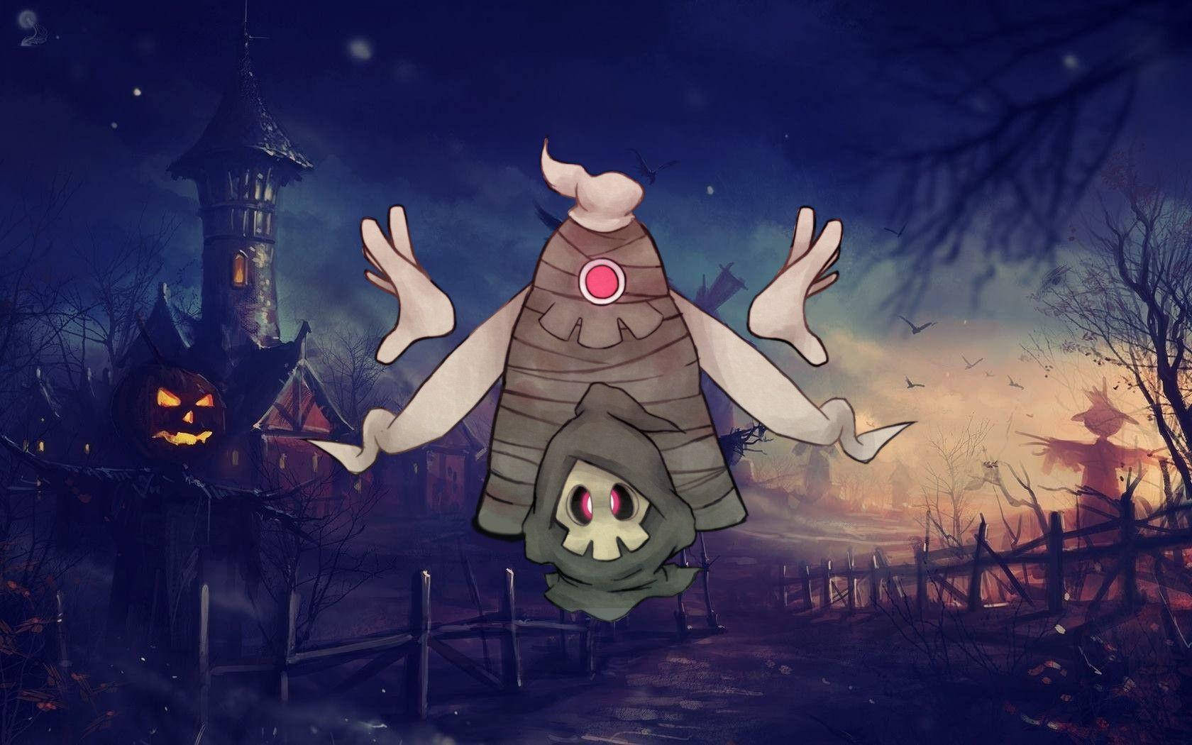 Dusclops And Duskull Haunted House Background