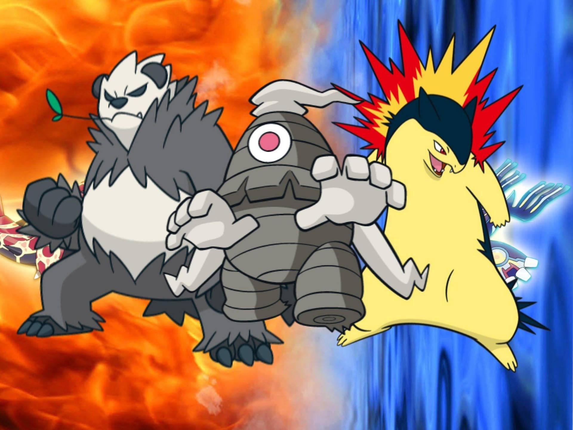 Dusclops With Pangoro And Typhlosion Background