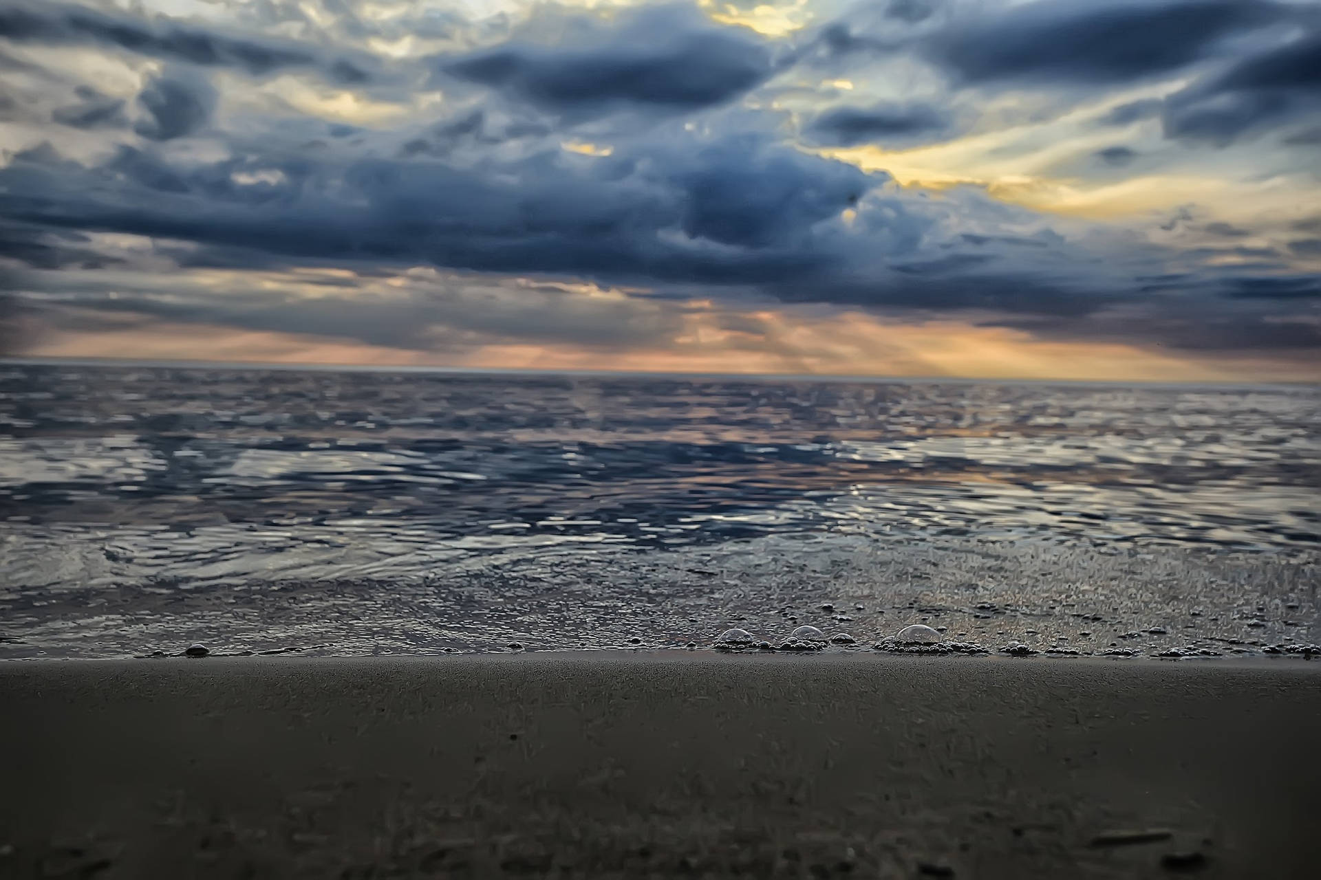 Dusk At The Beach Horizon