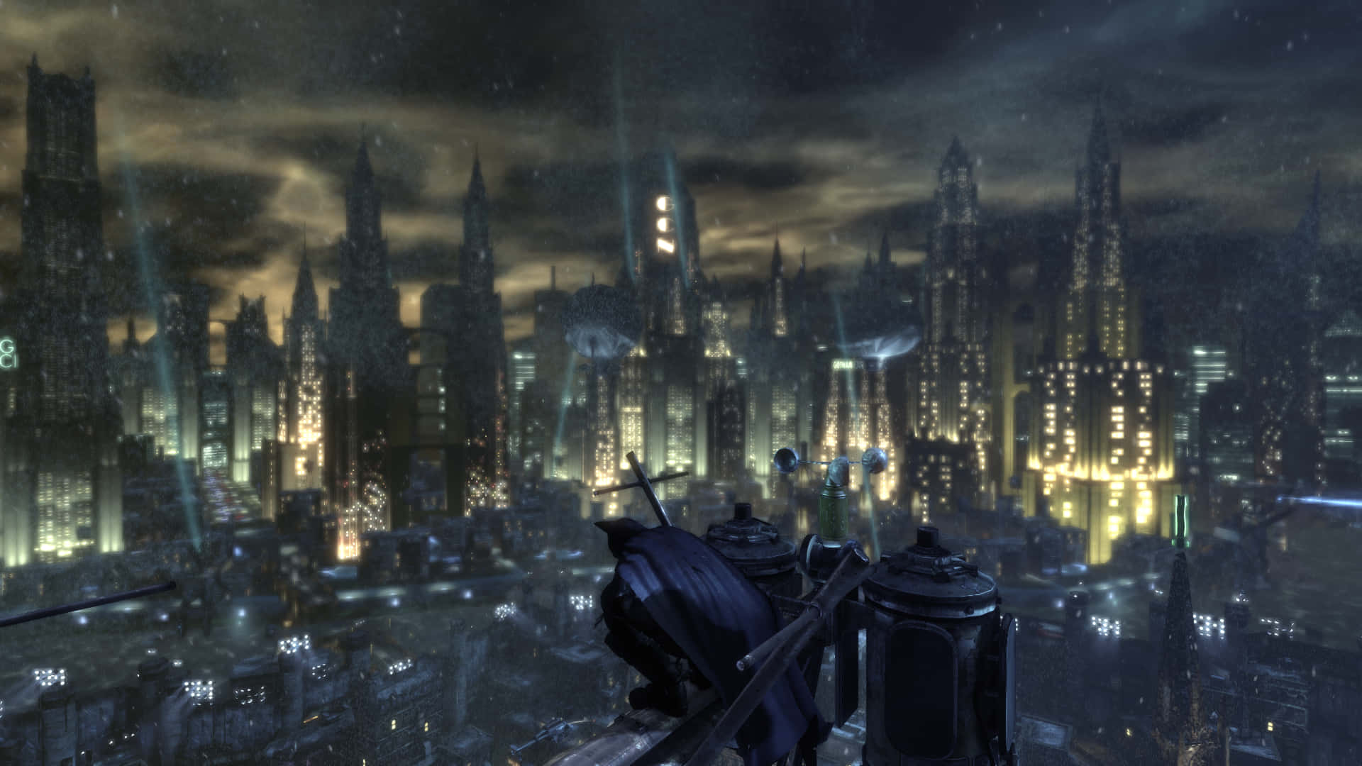 Dusk In Gotham City Background
