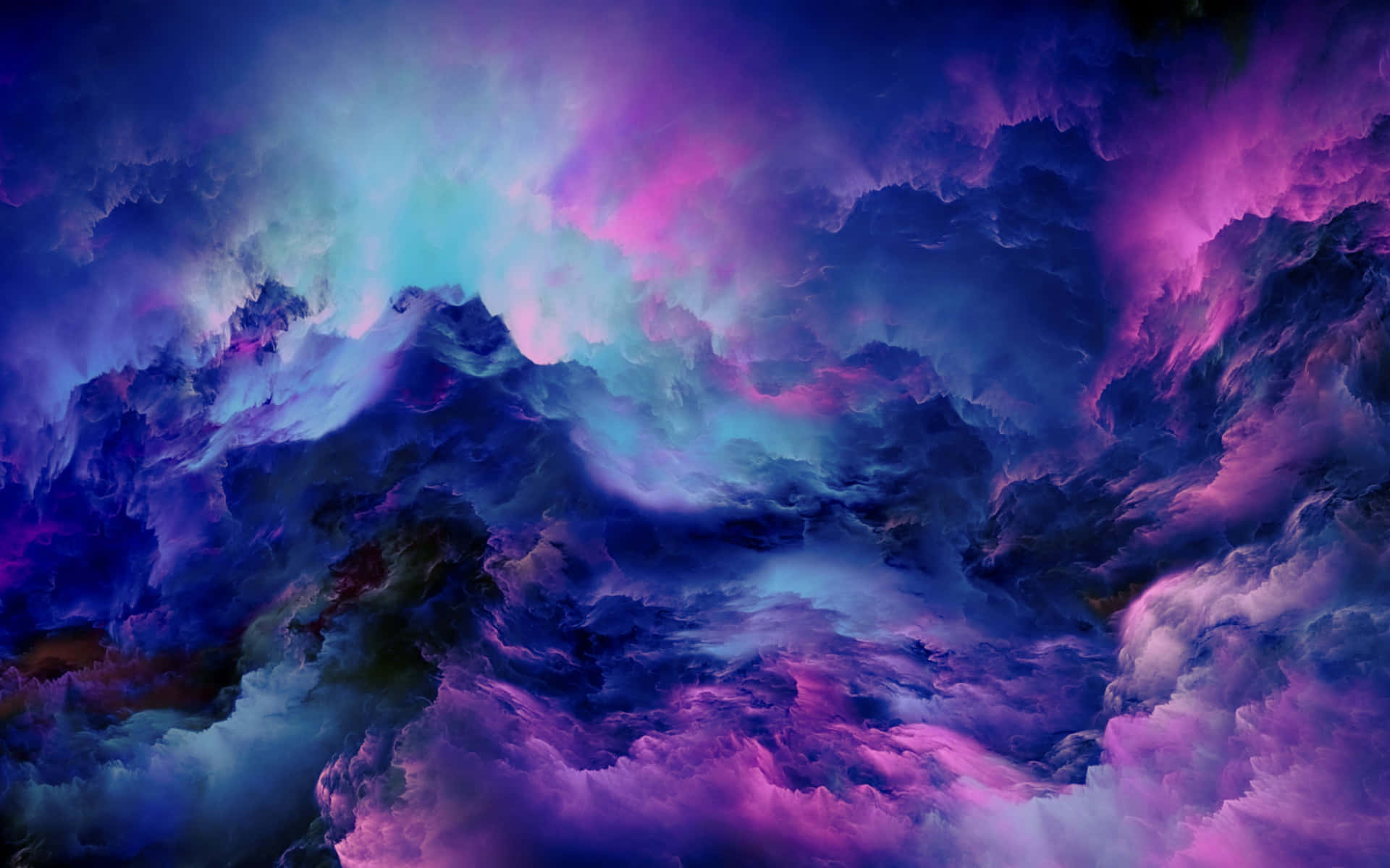 Dusk Over The Clouds Background